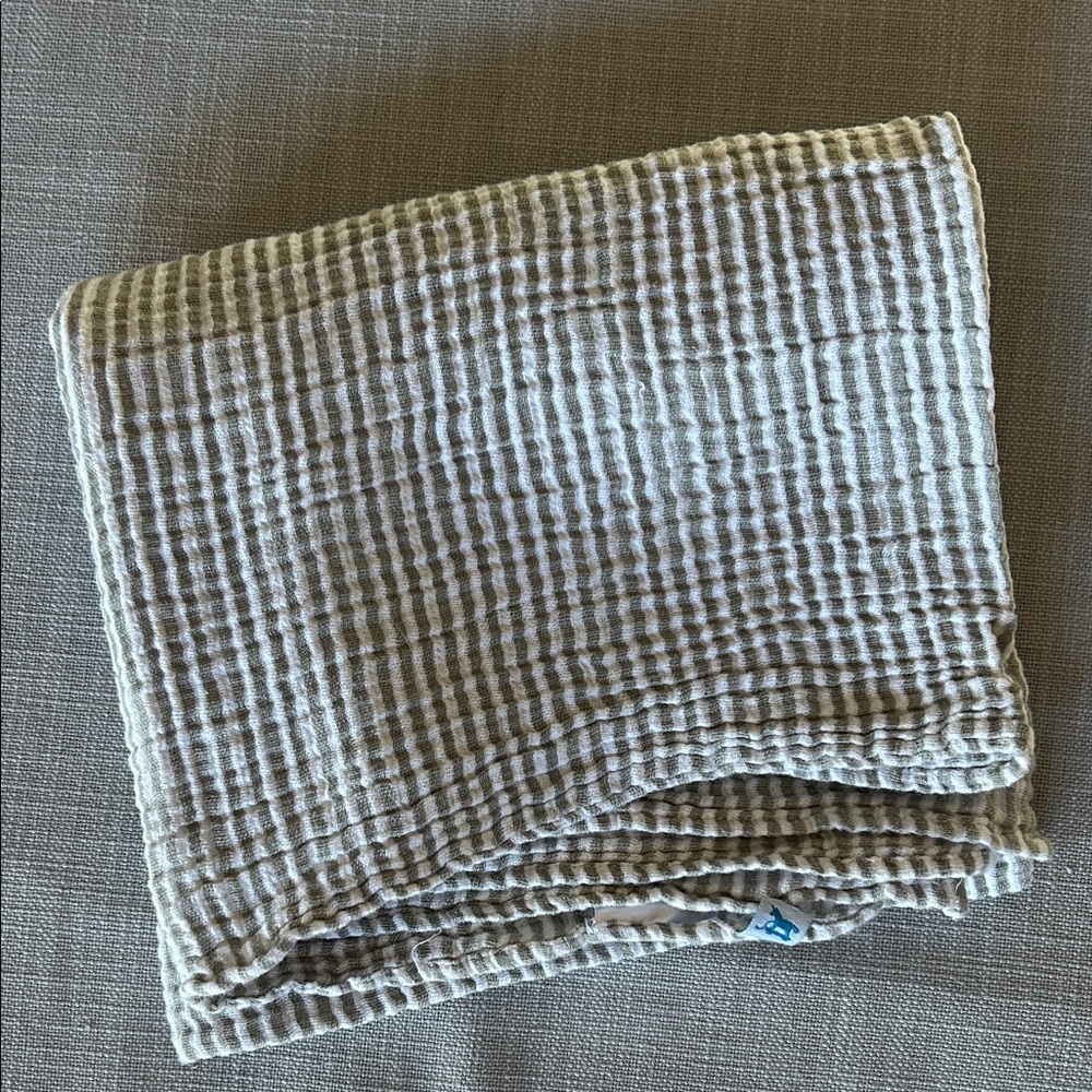 Little Unicorn Striped Gray and White Muslin Swaddle